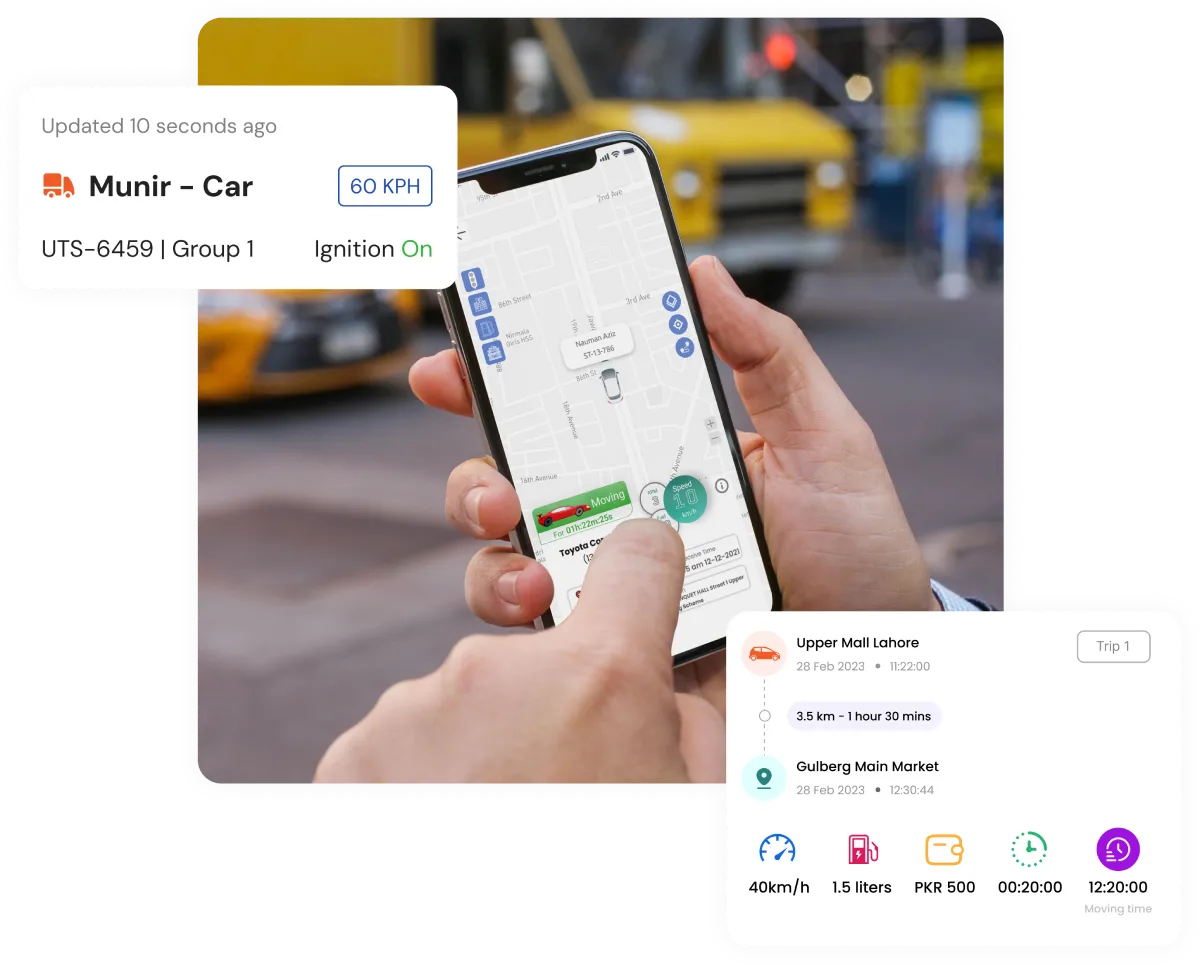 vehicle tracking about image
